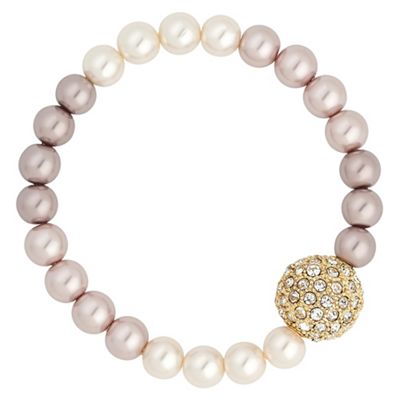 Mink ombre tonal pearl graduated pearl bracelet